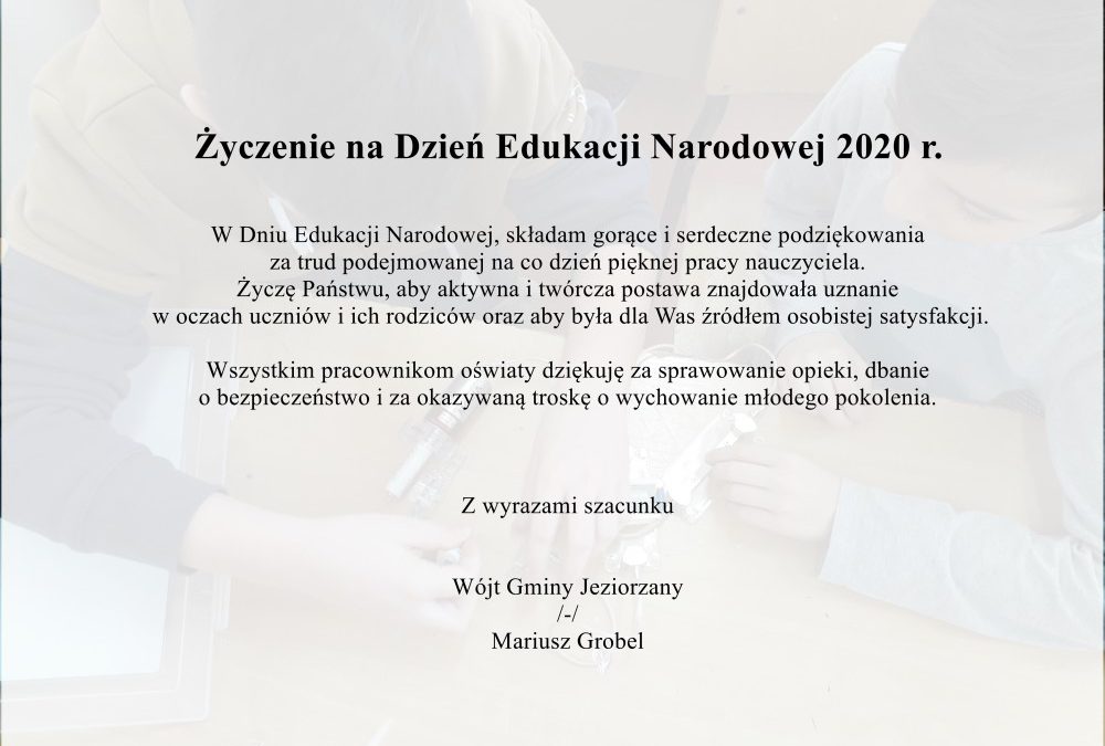 Miniaturka artykułu Życzenia na Dzień Edukacji Narodowej 2020 r.