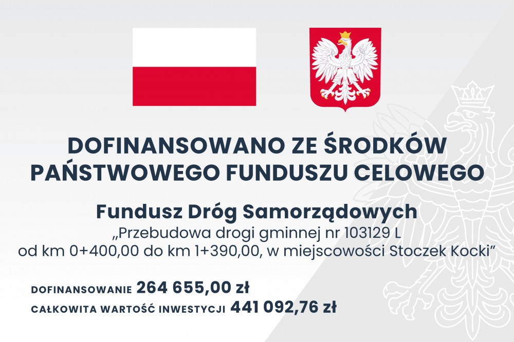 Miniaturka artykułu Fundusz Dróg Samorządowych – Stoczek Kocki.