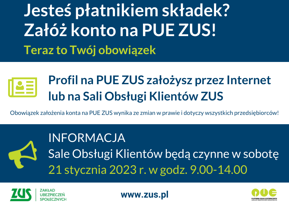 Miniaturka artykułu Platforma Usług Elektronicznych (PUE) ZUS. Informacja.
