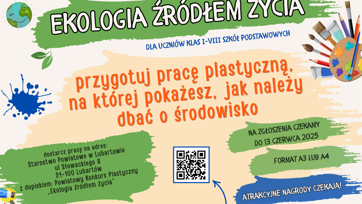 Miniaturka artykułu Powiatowy Konkurs Plastyczny „Ekologia źródłem życia”