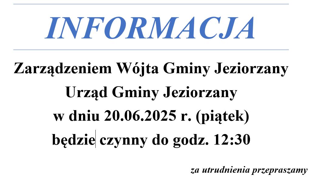 Miniaturka artykułu W piątek Urząd Gminy pracuje do godz. 12:30