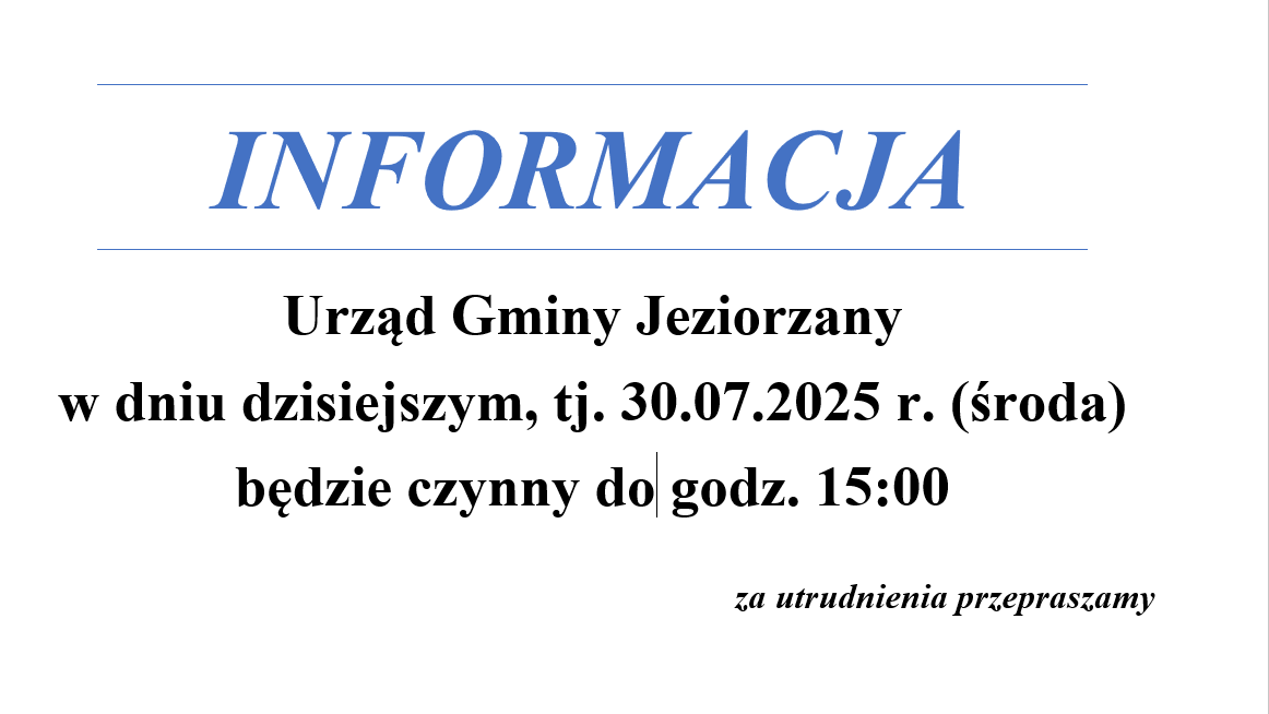 Miniaturka artykułu W środę Urząd Gminy pracuje do godz.15:00