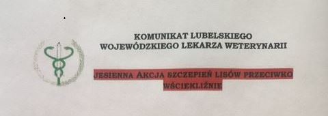 Miniaturka artykułu Komunikat Lubelskiego Wojewódzkiego Lekarza Weterynarii