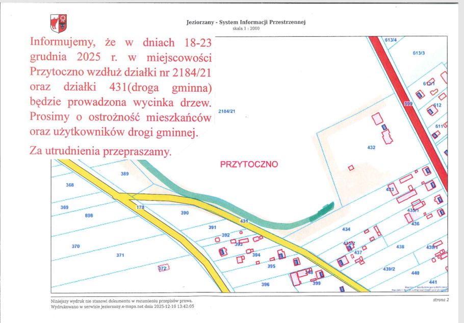 Miniaturka artykułu Wycinka Drzew w miejscowości Przytoczno