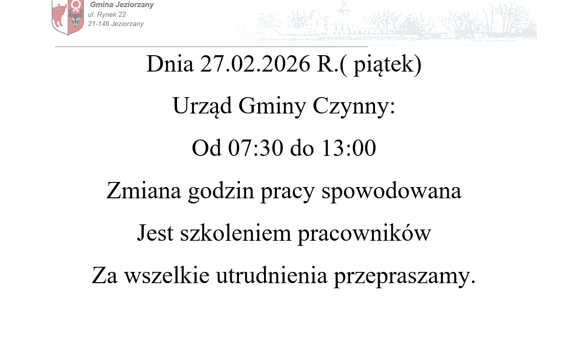 Miniaturka artykułu OGŁOSZENIE!