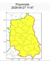 Miniaturka artykułu OSTRZEŻENIE METEOROLOGICZNE!