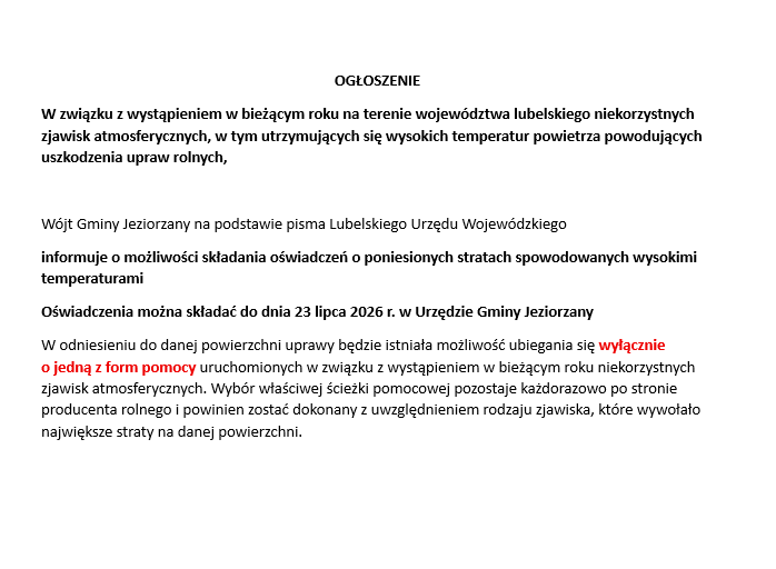 Miniaturka artykułu Ogłoszenie